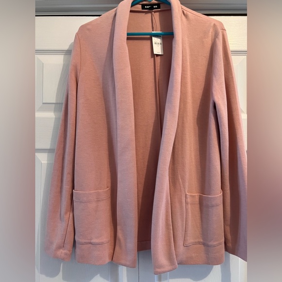 Express Jackets & Blazers - NWT EXPRESS Pale Pink Open Front Cotton Blazer Jacket Size Medium